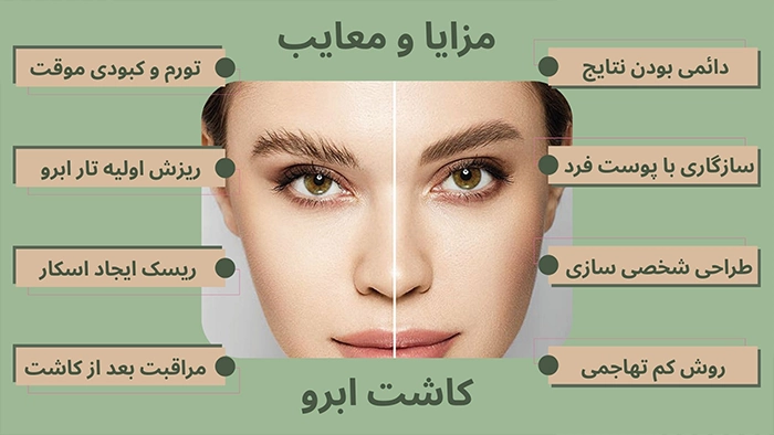 مزایا و معایب کاشت ابرو